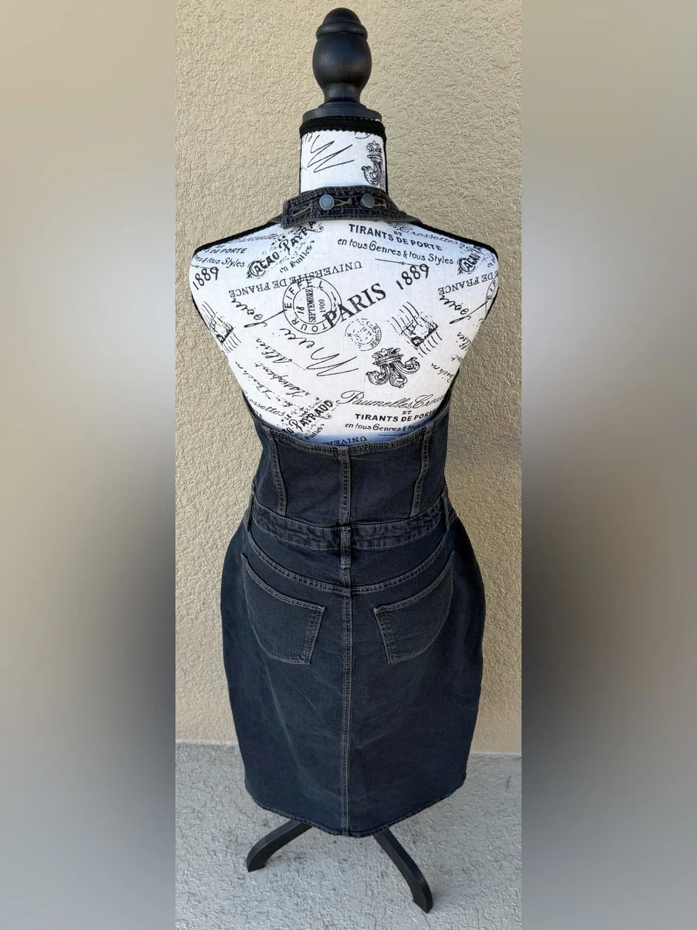 Universal Thread Denim Halter Midi Dress Size 10 NWT Dark Wash - Picture 6 of 11